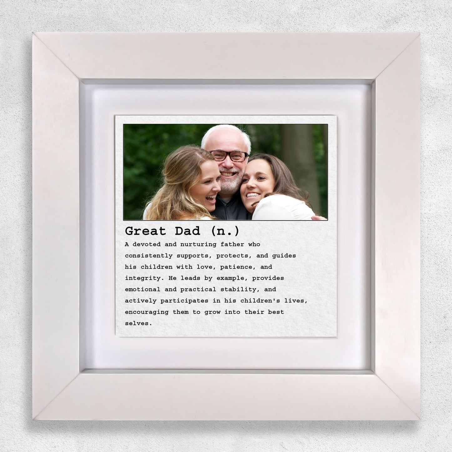 Gifts For Dad - Dictionary Definition Great Dad - Framed Ceramic Tile