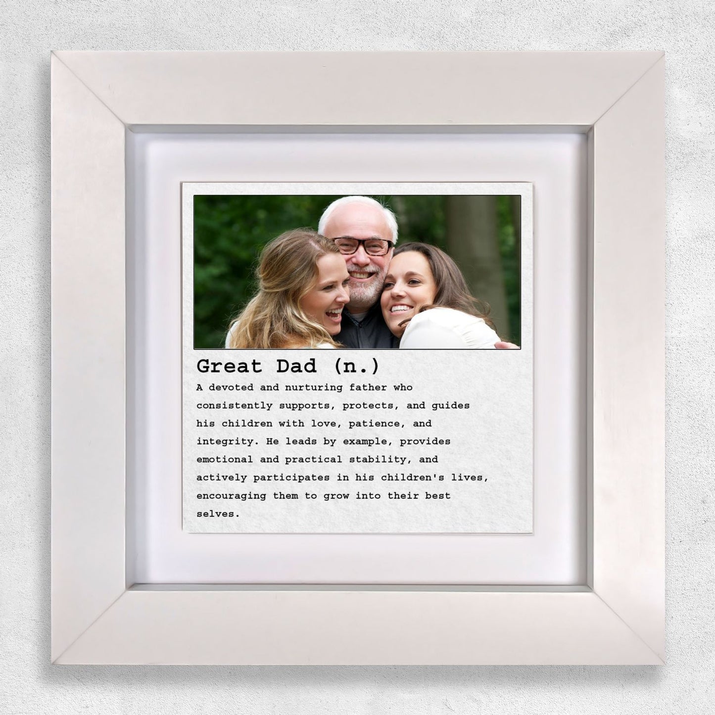 Gifts For Dad - Dictionary Definition Great Dad - Framed Ceramic Tile