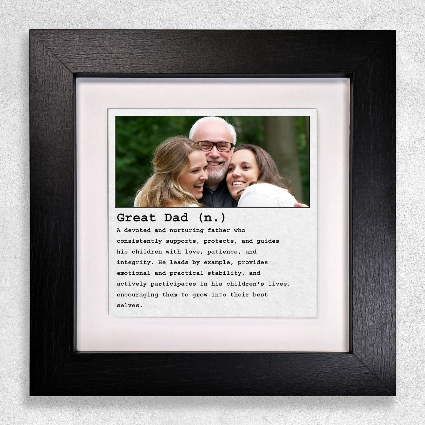 Gifts For Dad - Dictionary Definition Great Dad - Framed Ceramic Tile