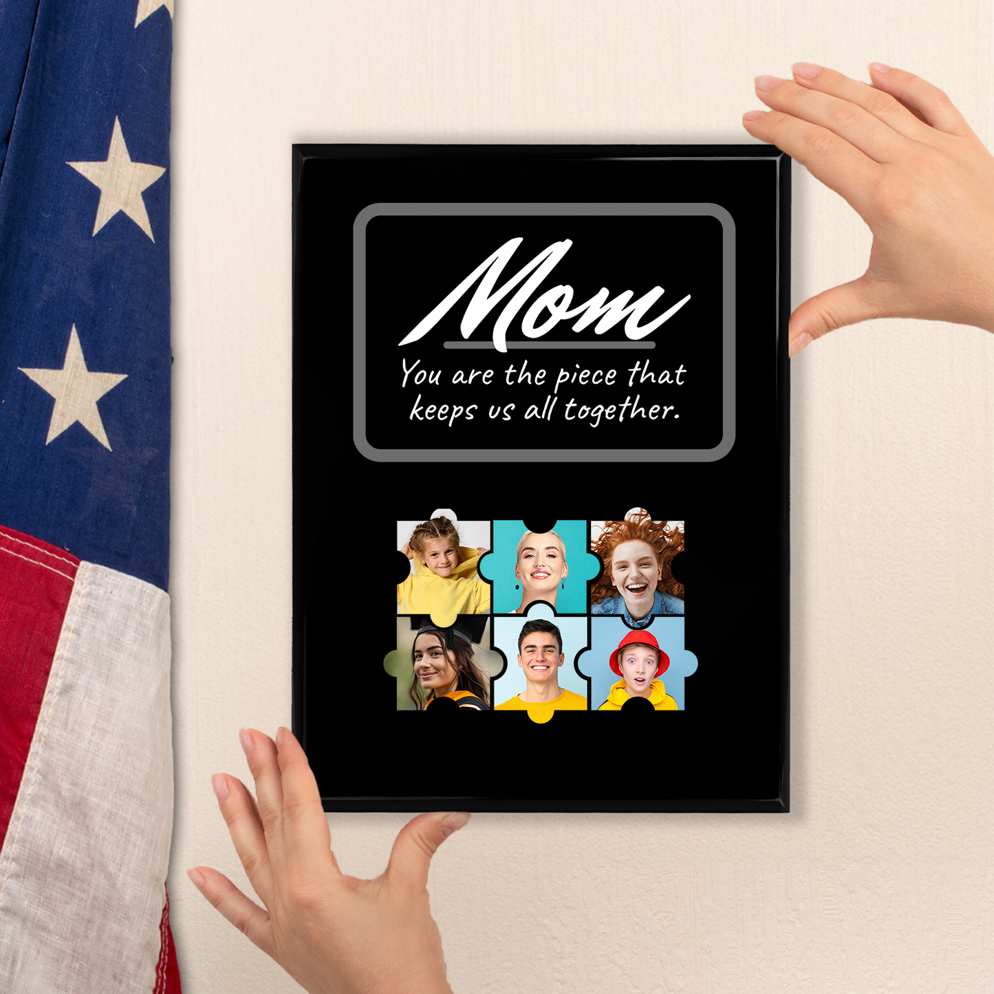 Gifts For Mom -Family Jigsaw Award - 3 to 6 People Options