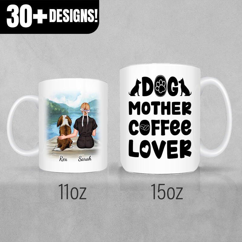 Personalized Mug Gift For Dog Mom - 30 Plus Dog Mom Gift Designs 9 Mug Colors