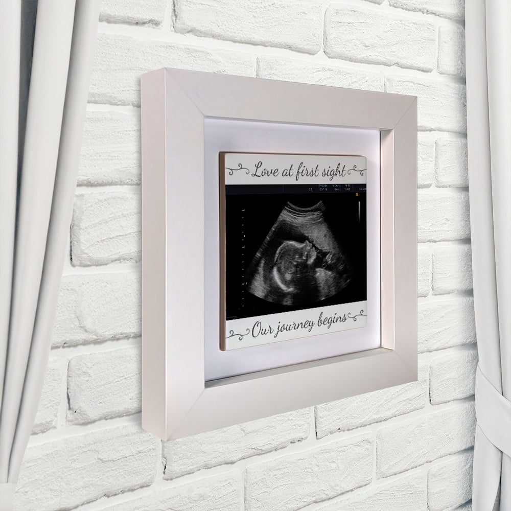 Baby Scan Gift – Love at First Sight Personalized Framed Ceramic Tile