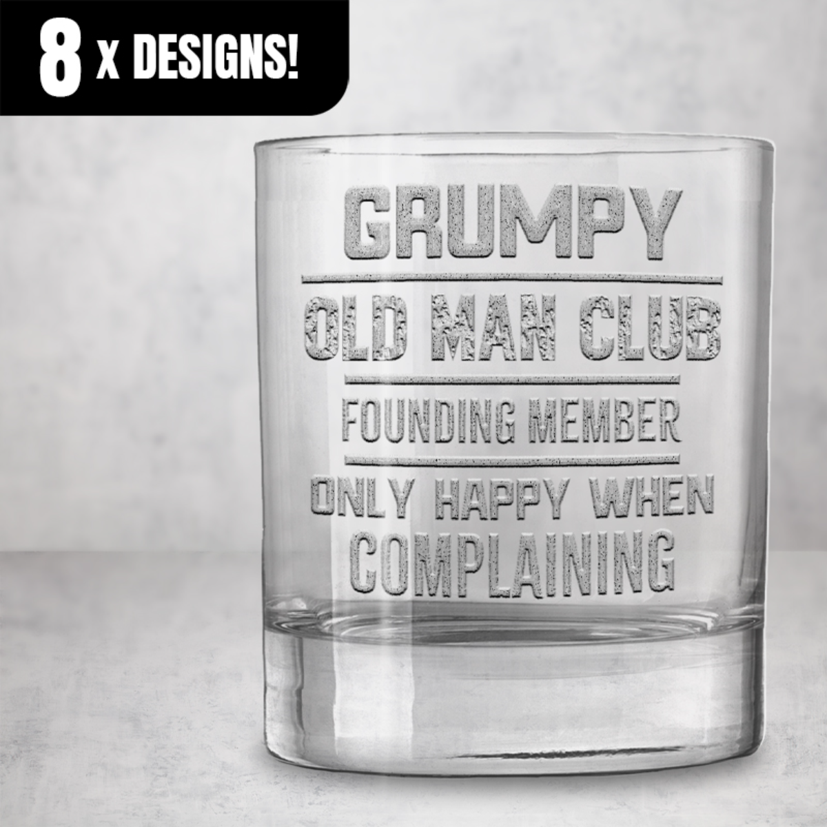 Personalized Whiskey Glass Gift For Dad - 8 Designs
