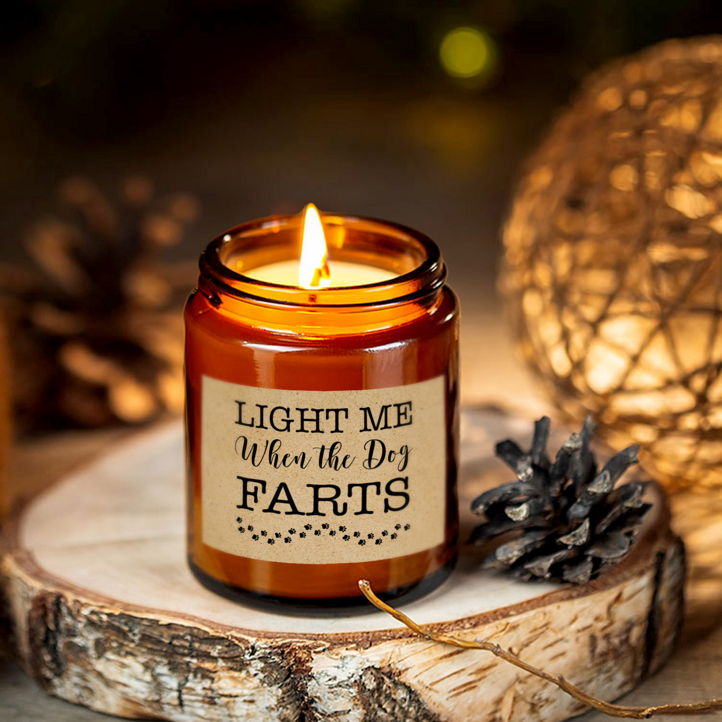 Gifts For Pets - Light Me When The Dog Farts - Candle Jar With Lid