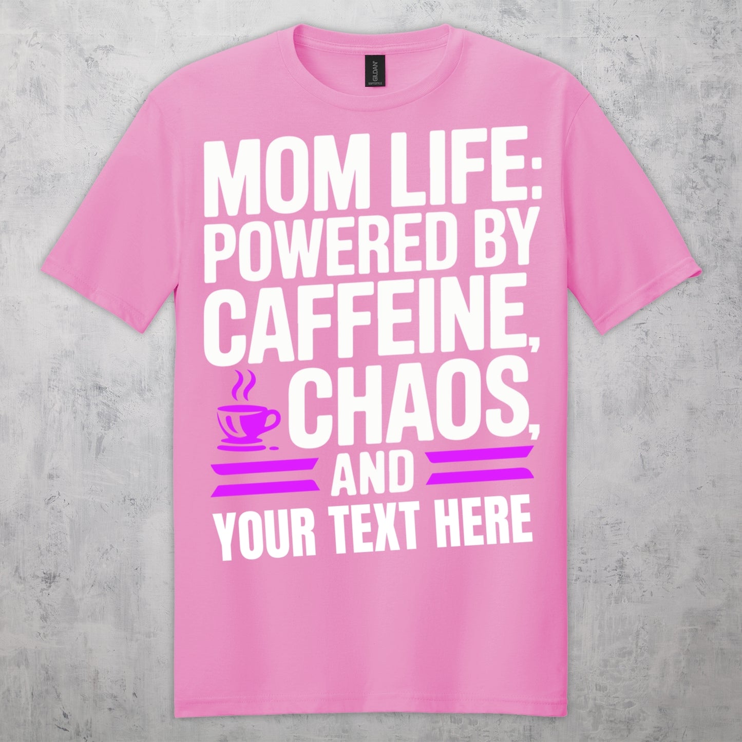 Gifts For Mom - Mom Life Powered By Caffeine & - Gildan 6400 Tshirts
