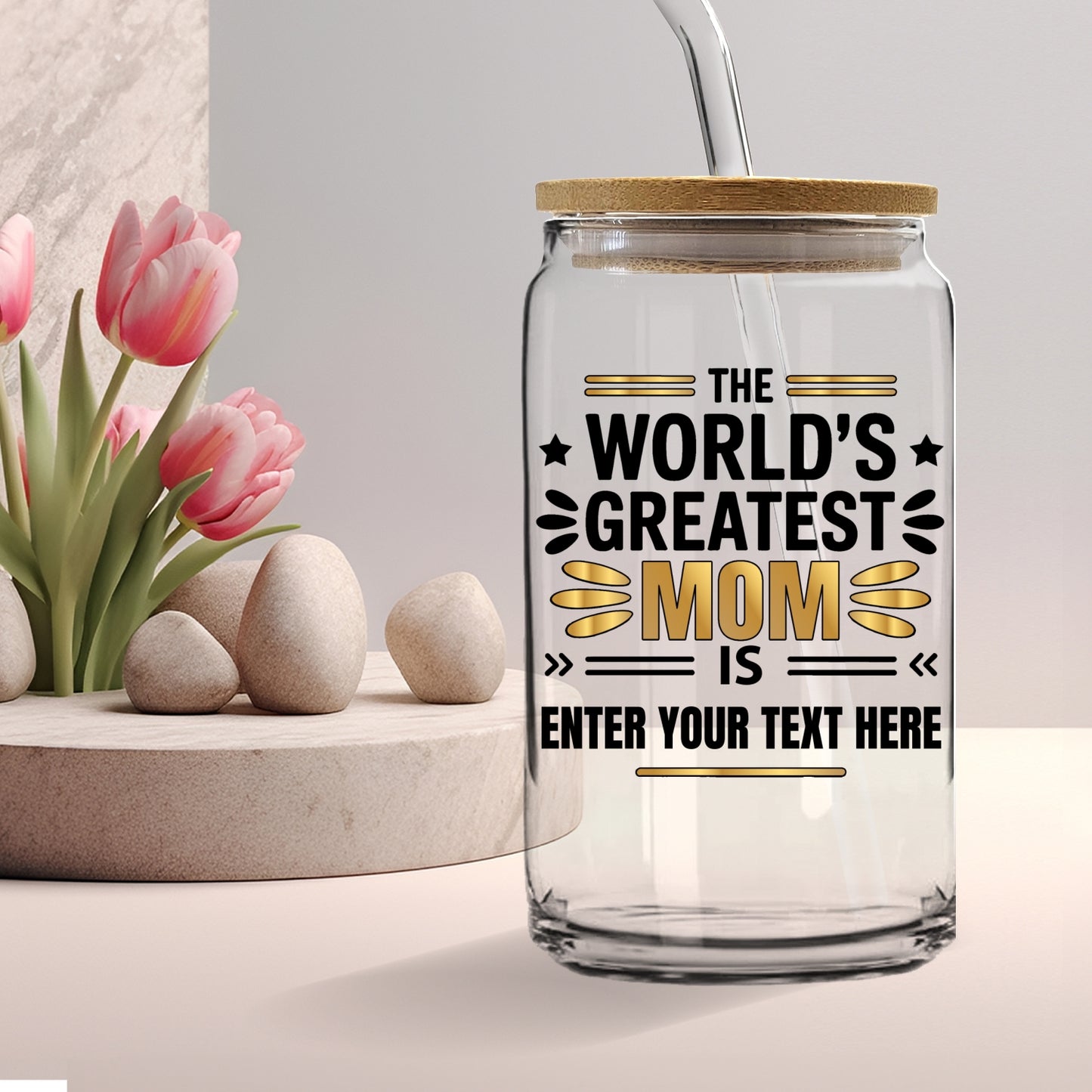 Gifts For Mom - The World's Greatest Mom Is - Glass Tumbler