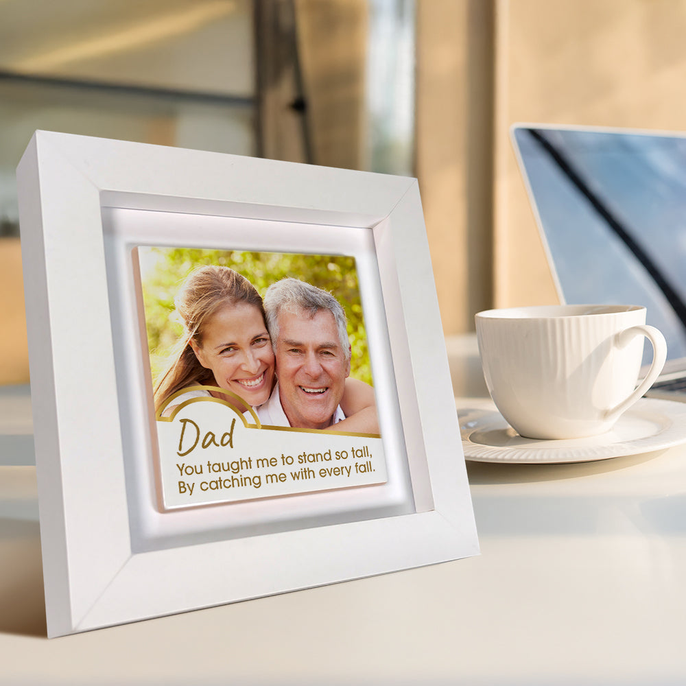 Gifts For Dad - You Taught Me To Stand Tall - Framed Ceramic Tile