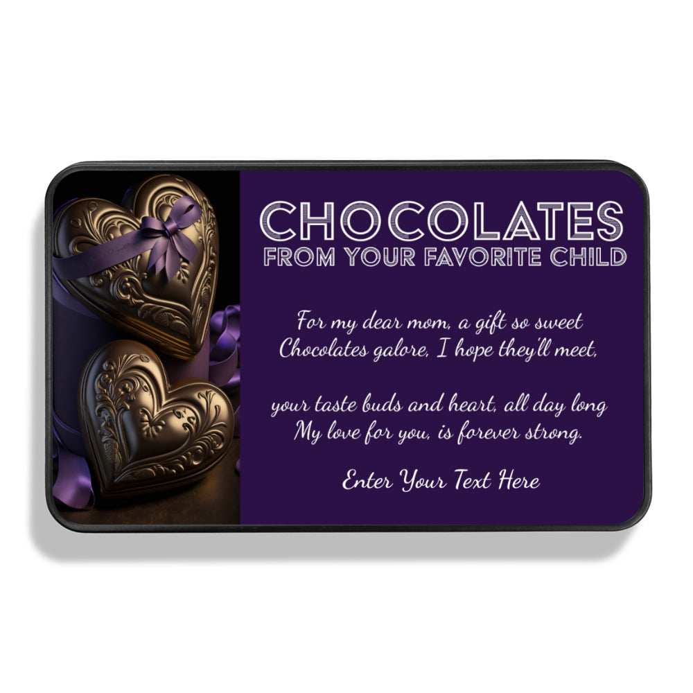 Gifts For Mom - Chocolates From Your Favorite Child - Keepsake Tin Of Chocolates