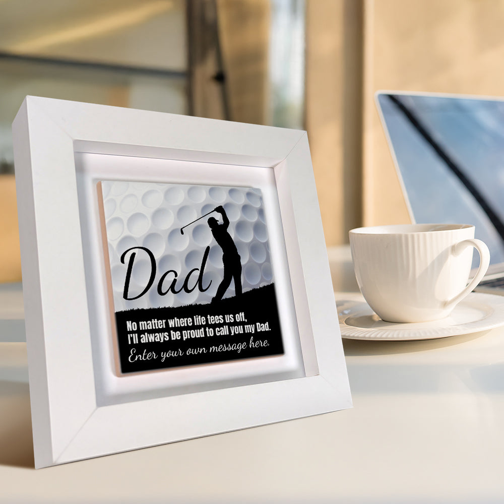 Gifts For Dad – Golf Lover Verse Framed Ceramic Tiles