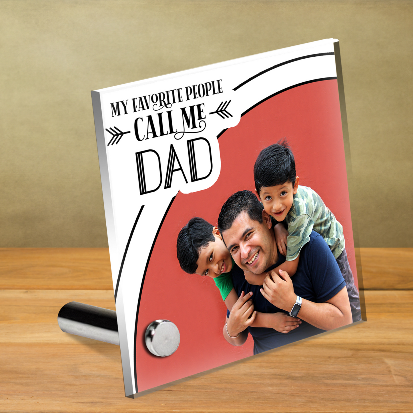 Gift For Dad - Rollerball Pen with Lumenglass Message Stand - 10 Designs - Upload Your Own Photos