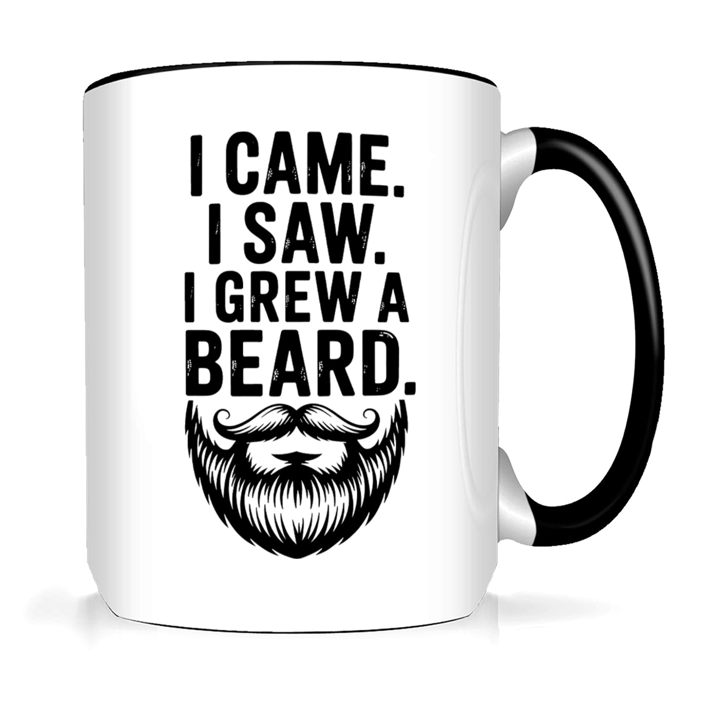 Gifts For Men - I Came I Saw I Grew A Beard - Mugs 2 Tone & White