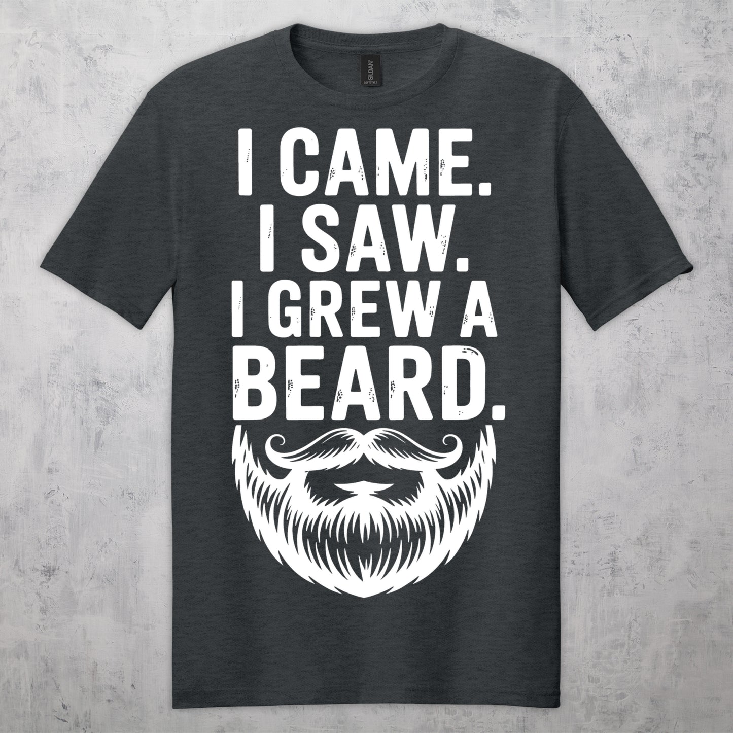 Gifts For Men - I Came I Saw I Grew a Beard - Gildan 6400 Tshirts