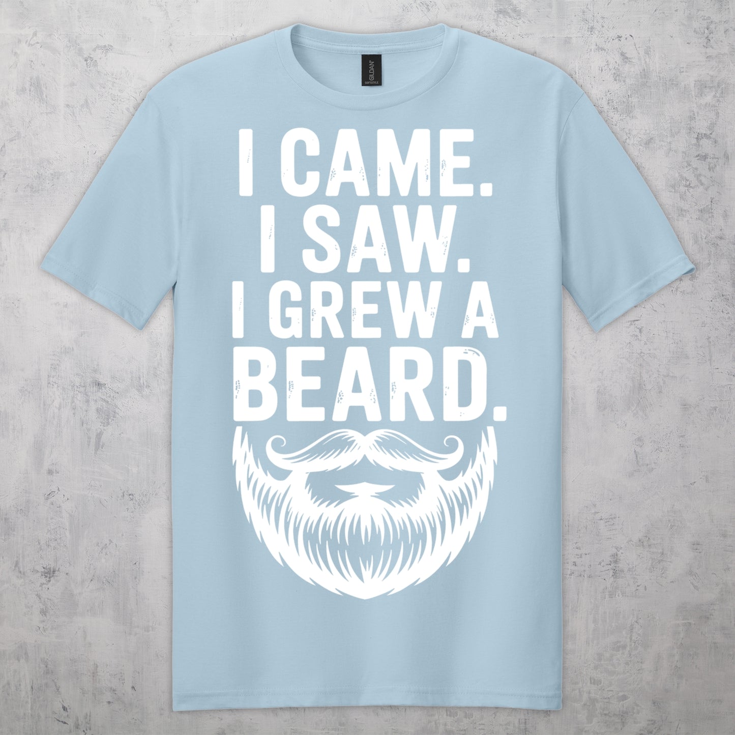 Gifts For Men - I Came I Saw I Grew a Beard - Gildan 6400 Tshirts