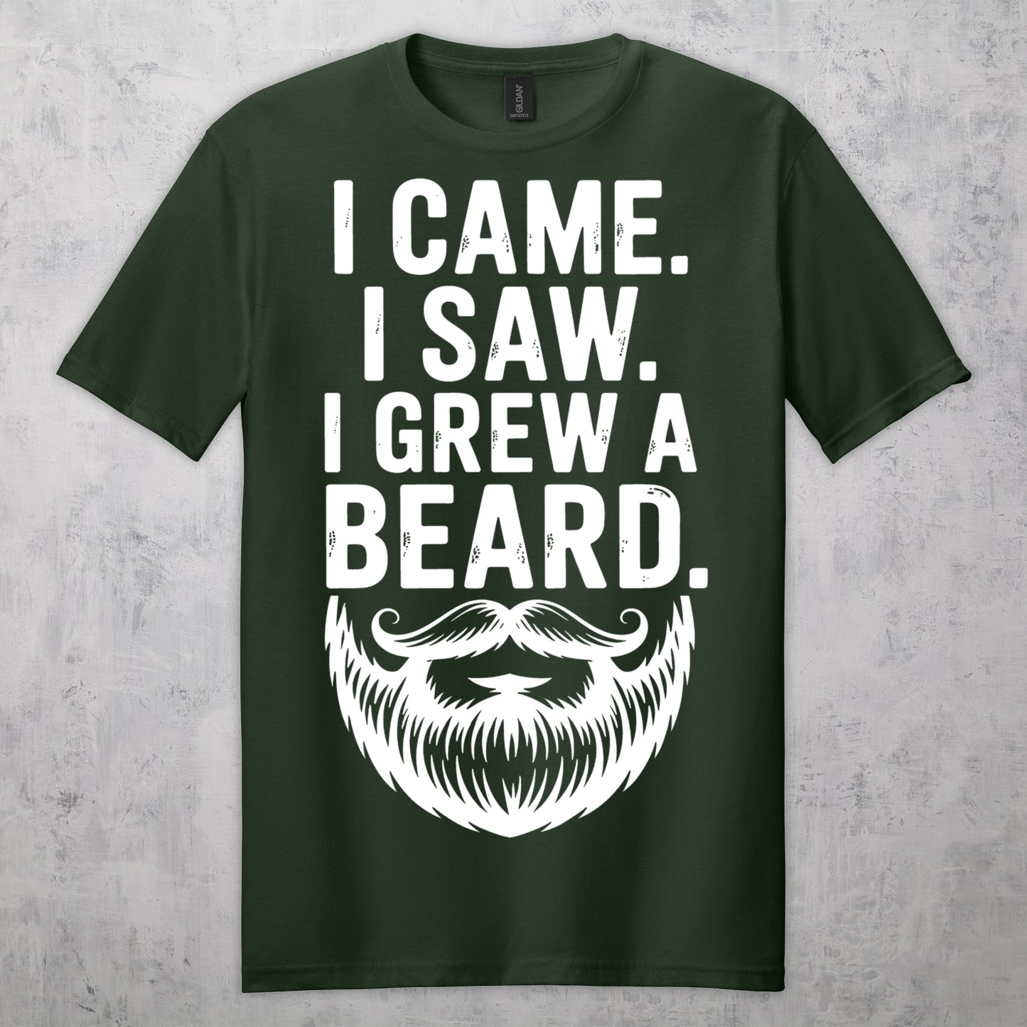 Gifts For Men - I Came I Saw I Grew a Beard - Gildan 6400 Tshirts