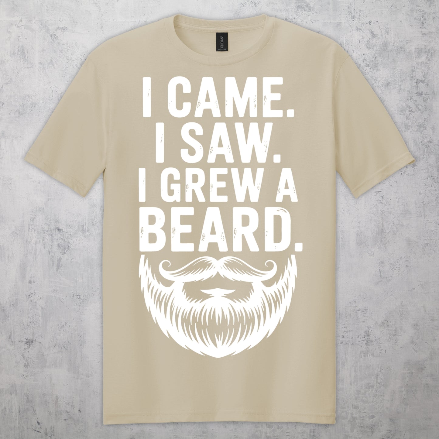Gifts For Men - I Came I Saw I Grew a Beard - Gildan 6400 Tshirts