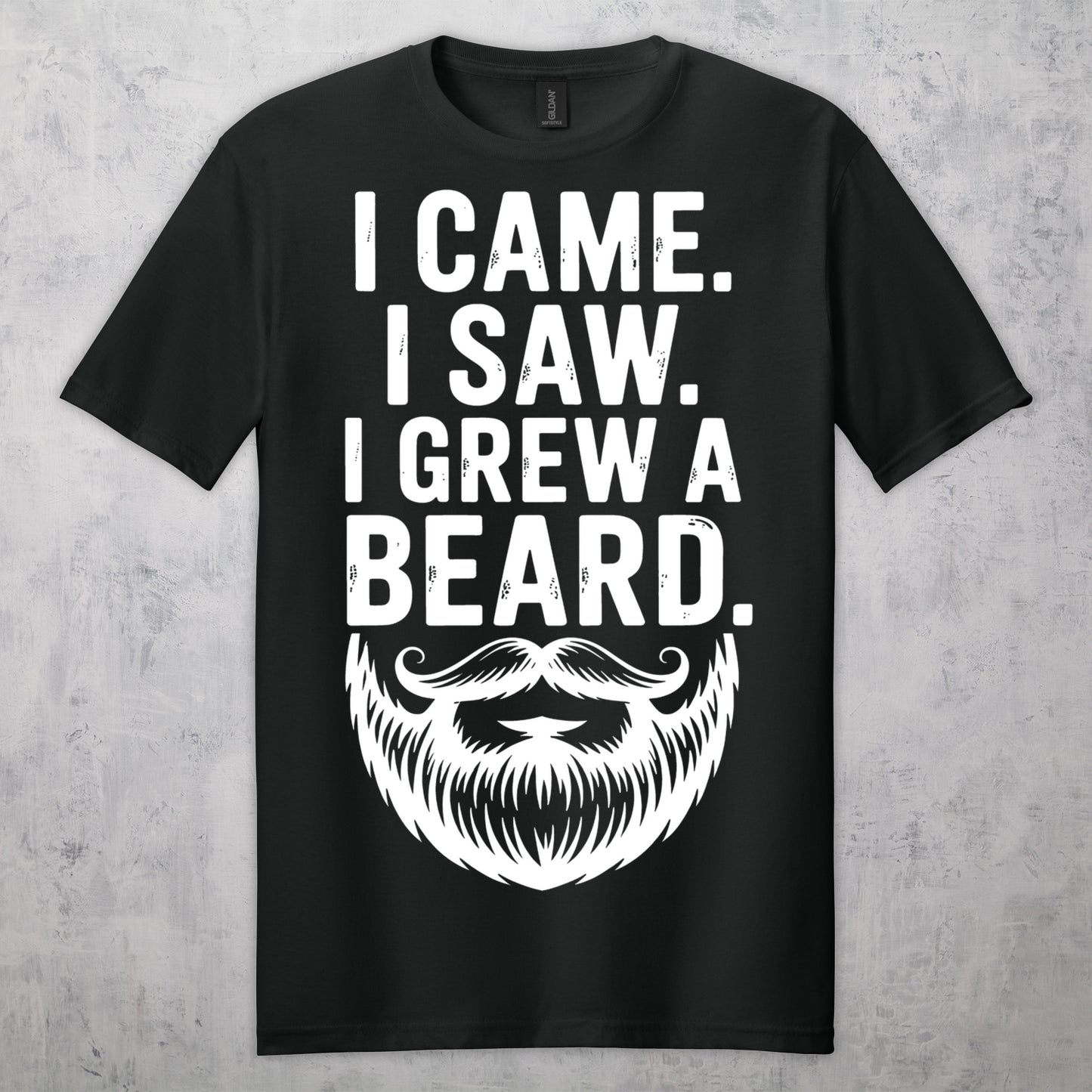 Gifts For Men - I Came I Saw I Grew a Beard - Gildan 6400 Tshirts