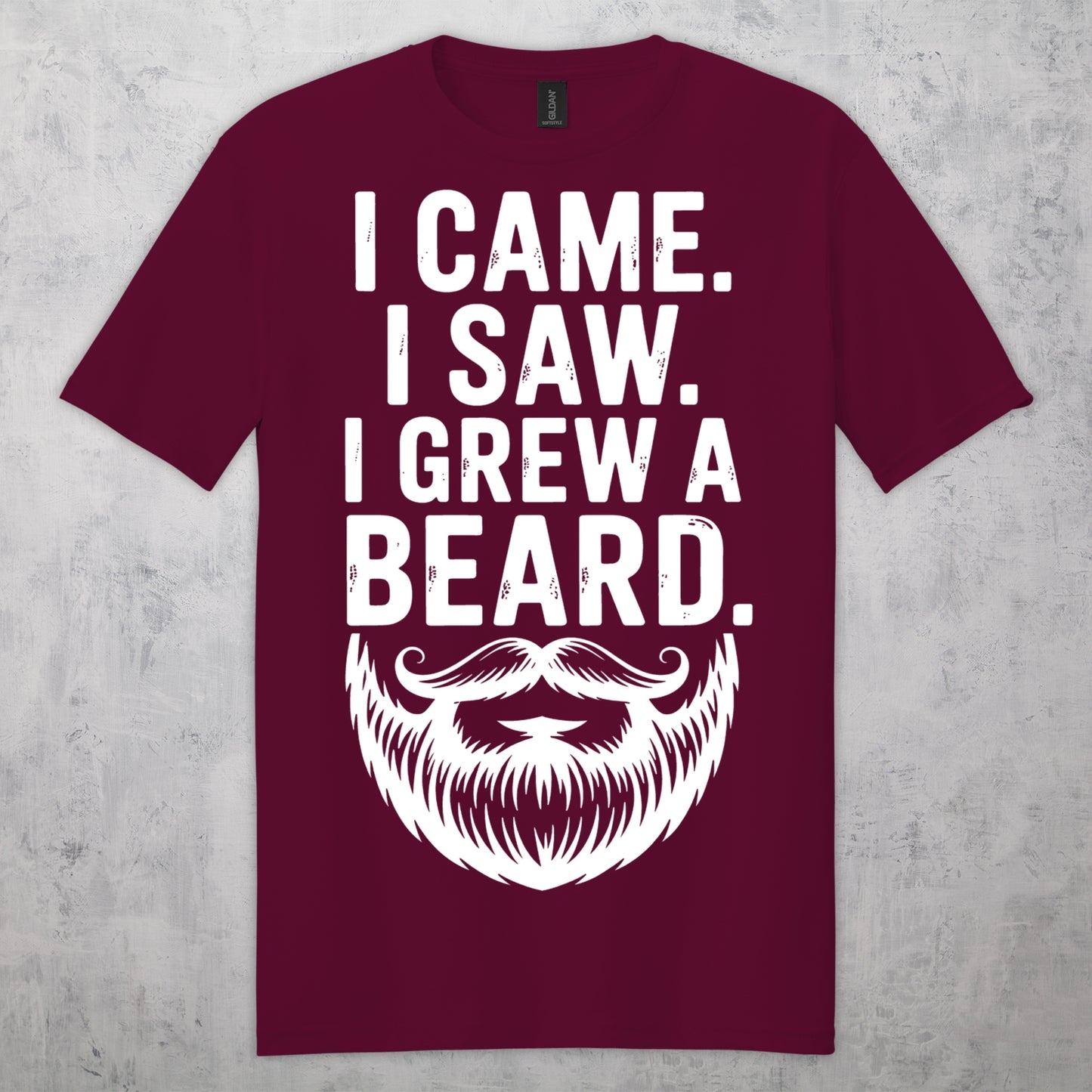 Gifts For Men - I Came I Saw I Grew a Beard - Gildan 6400 Tshirts