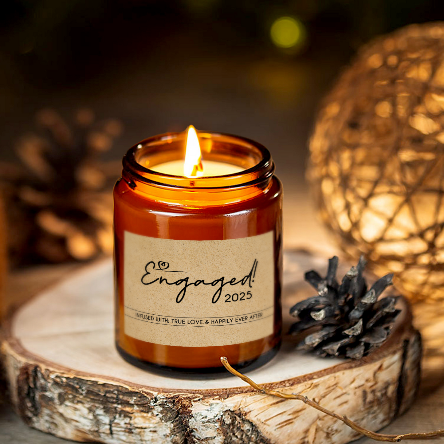 Gifts For Partner - Engaged - Candle Jar With Lid