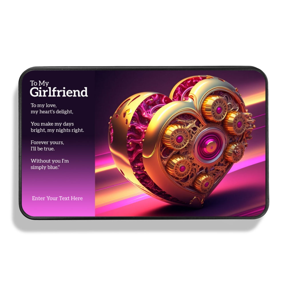 Birthday Gift For Girlfriend - Personalzed Keepsake Tin of 12 Handmade Chocolates