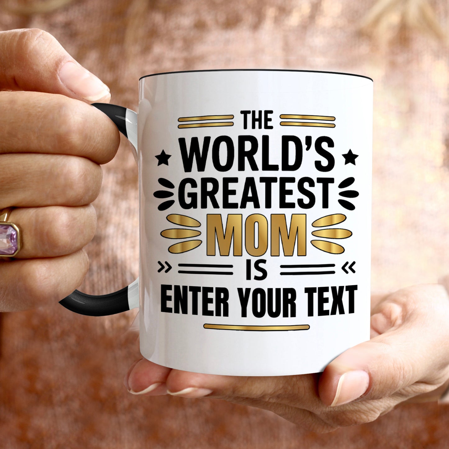 Gifts For Mom - The World's Greatest Mom Is - 2 Tone & White Mugs