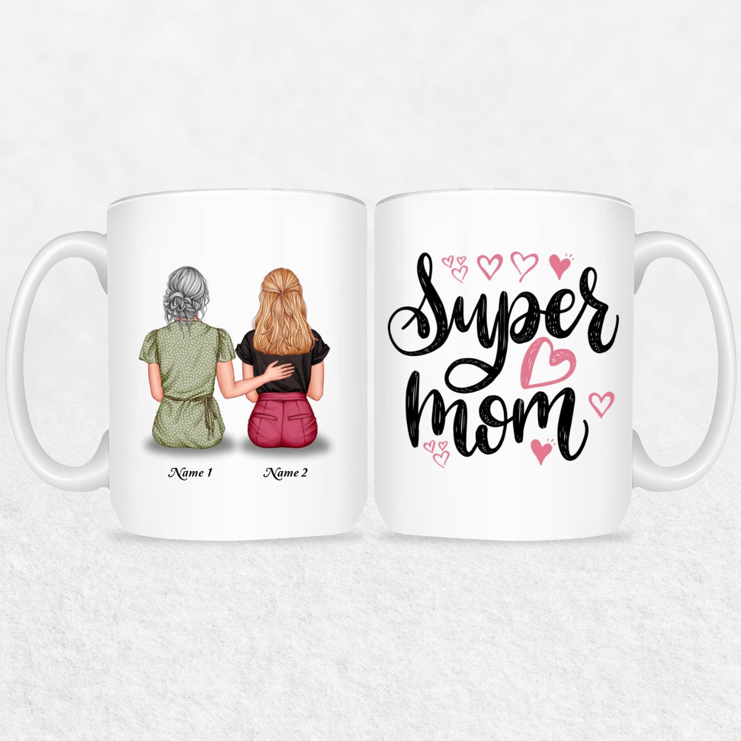 Mom & Daughter Gift - 2 Tone & White Mug