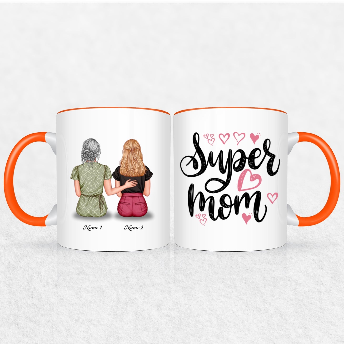 Mom & Daughter Gift - 2 Tone & White Mug
