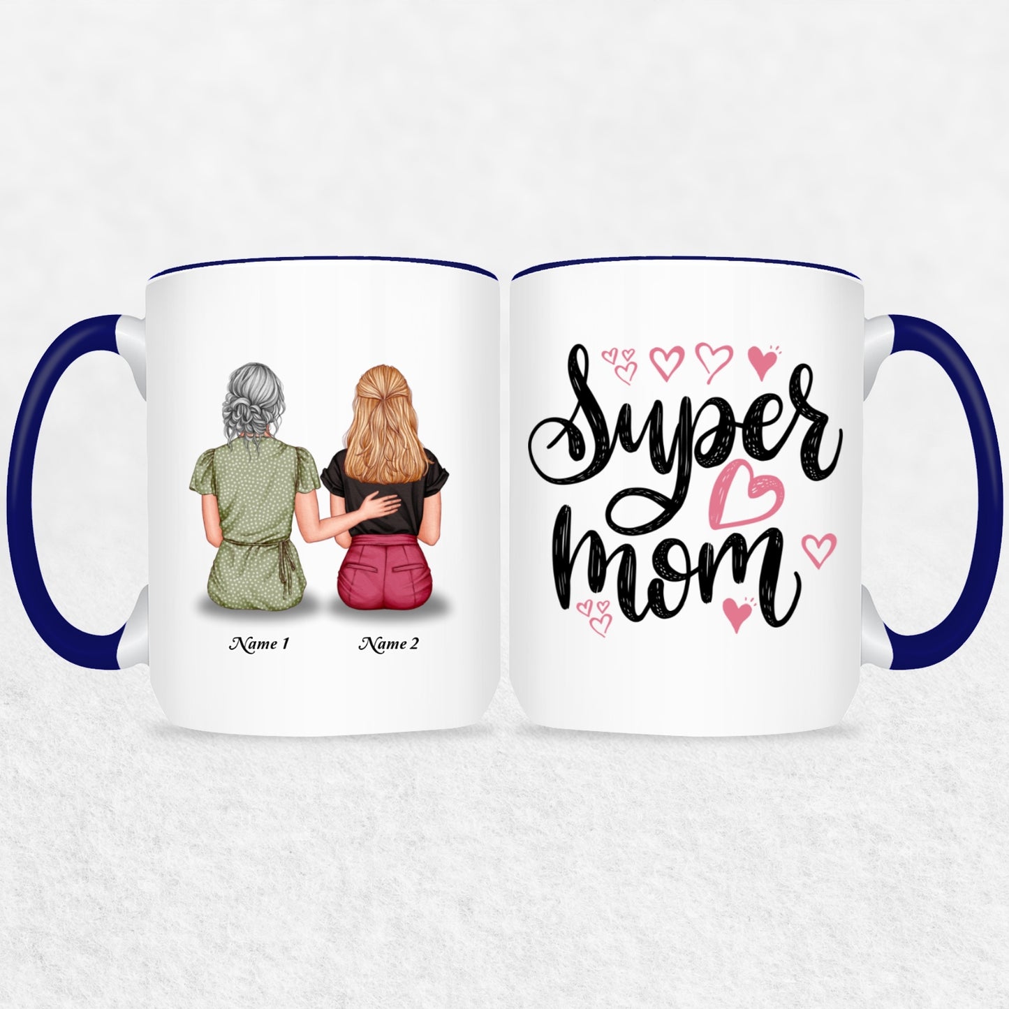 Mom & Daughter Gift - 2 Tone & White Mug