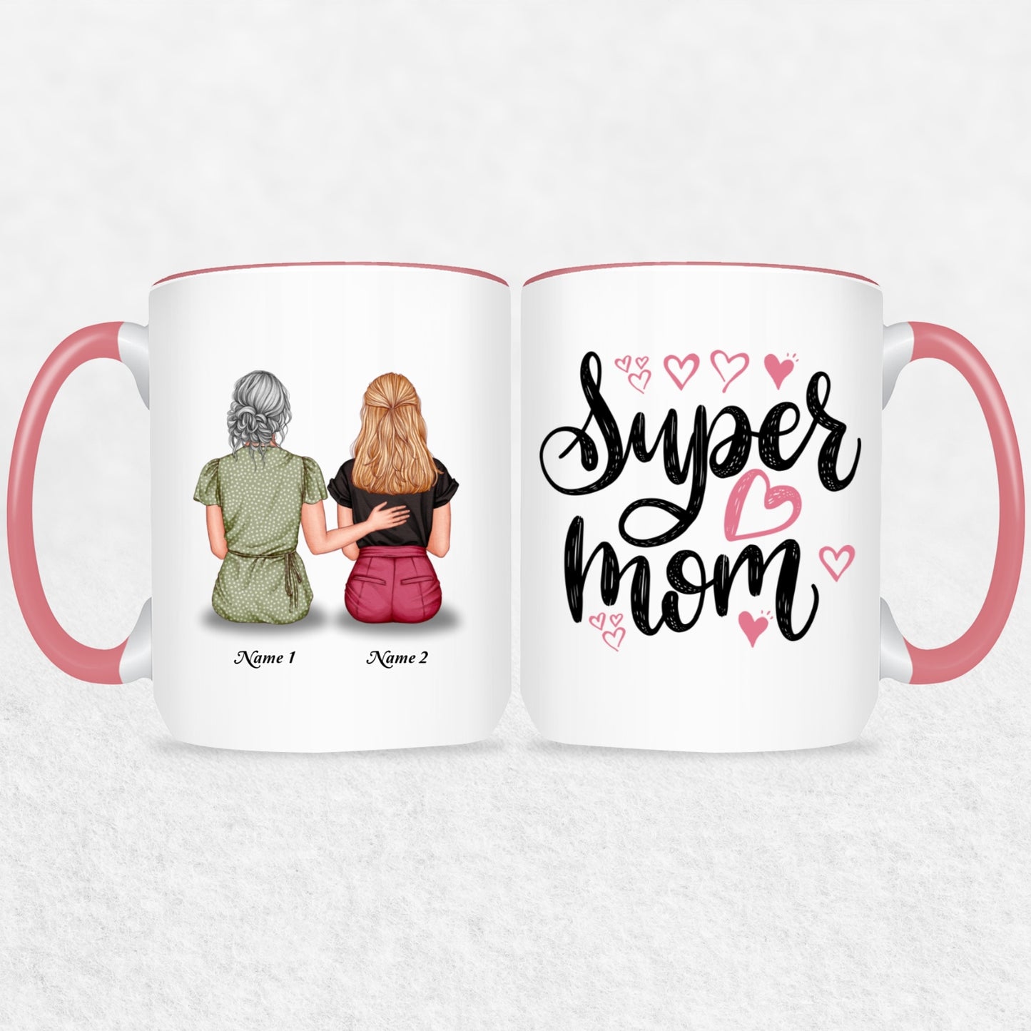 Mom & Daughter Gift - 2 Tone & White Mug