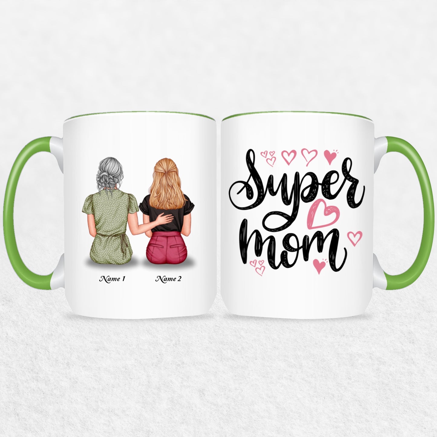 Mom & Daughter Gift - 2 Tone & White Mug