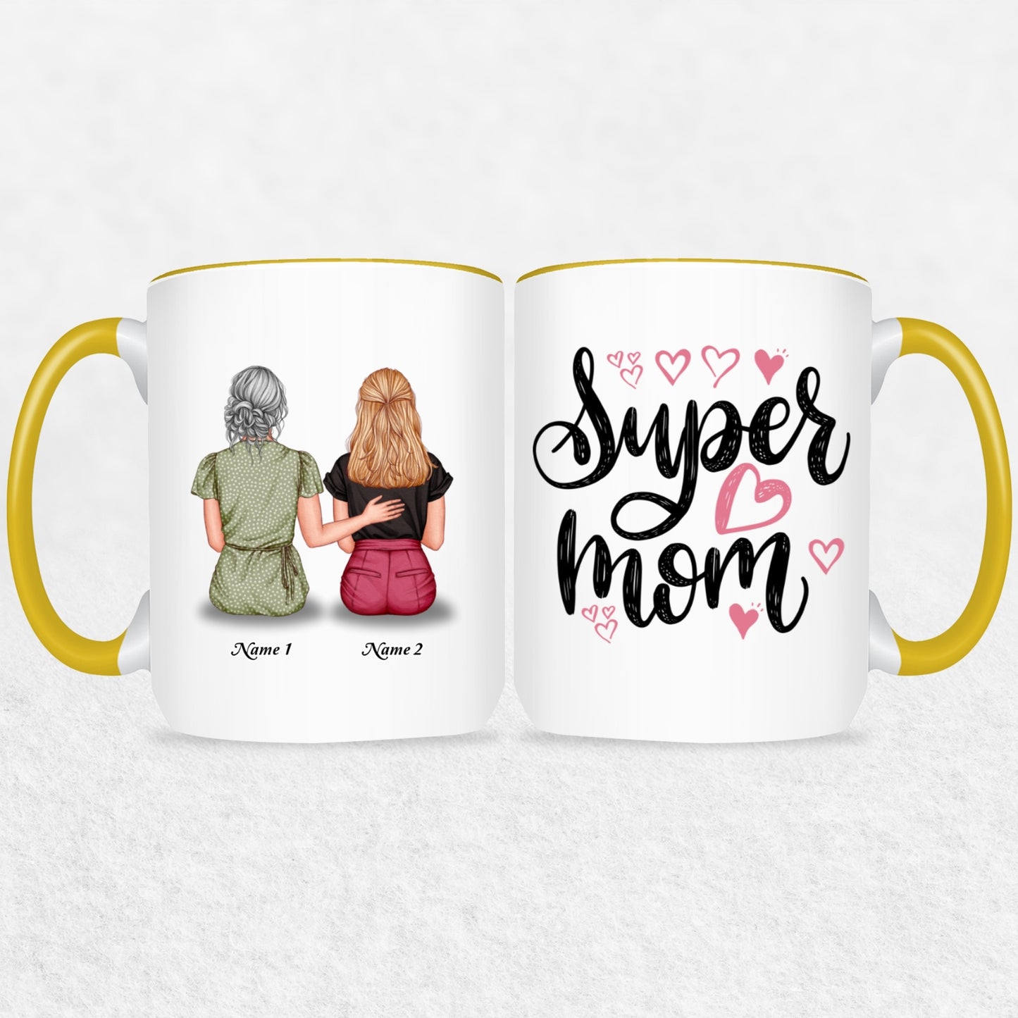 Mom & Daughter Gift - 2 Tone & White Mug