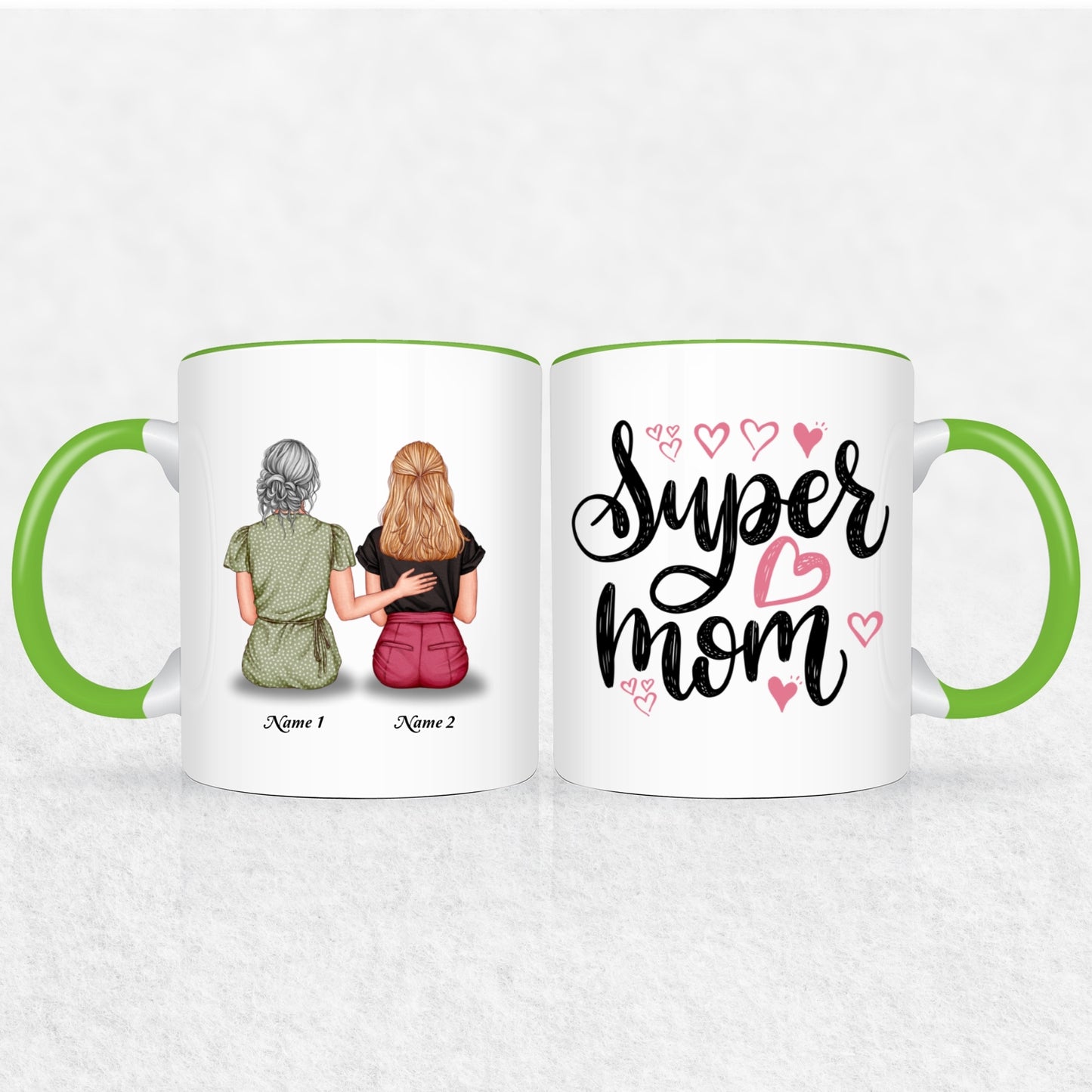 Mom & Daughter Gift - 2 Tone & White Mug