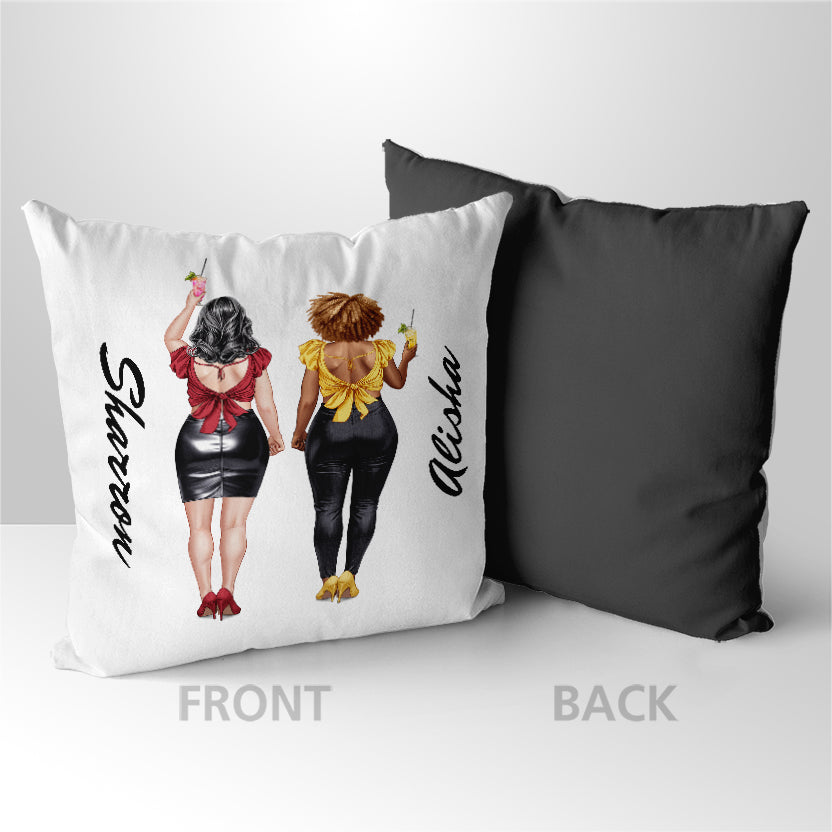 Gift For Friends - Curvy Besties Personalized Pillow