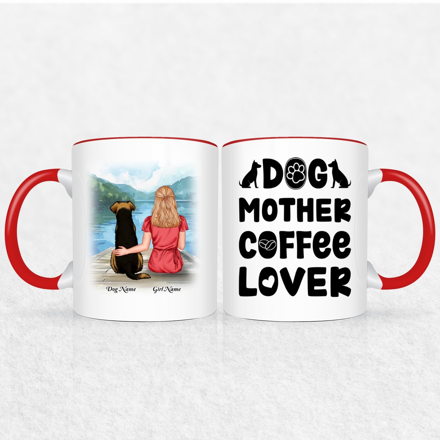 Personalized Mug Gift For Dog Mom - 30 Plus Dog Mom Gift Designs 9 Mug Colors