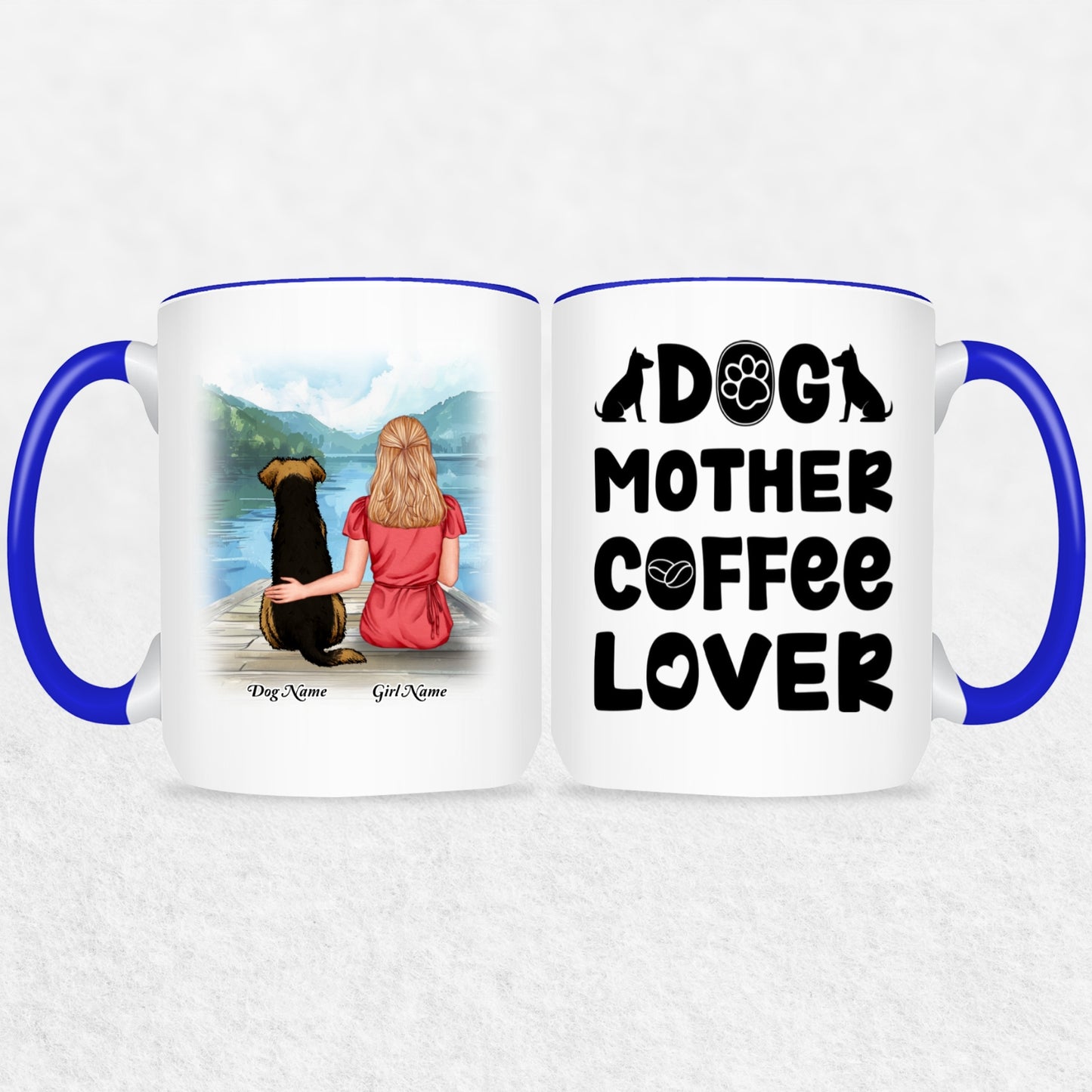 Personalized Mug Gift For Dog Mom - 30 Plus Dog Mom Gift Designs 9 Mug Colors