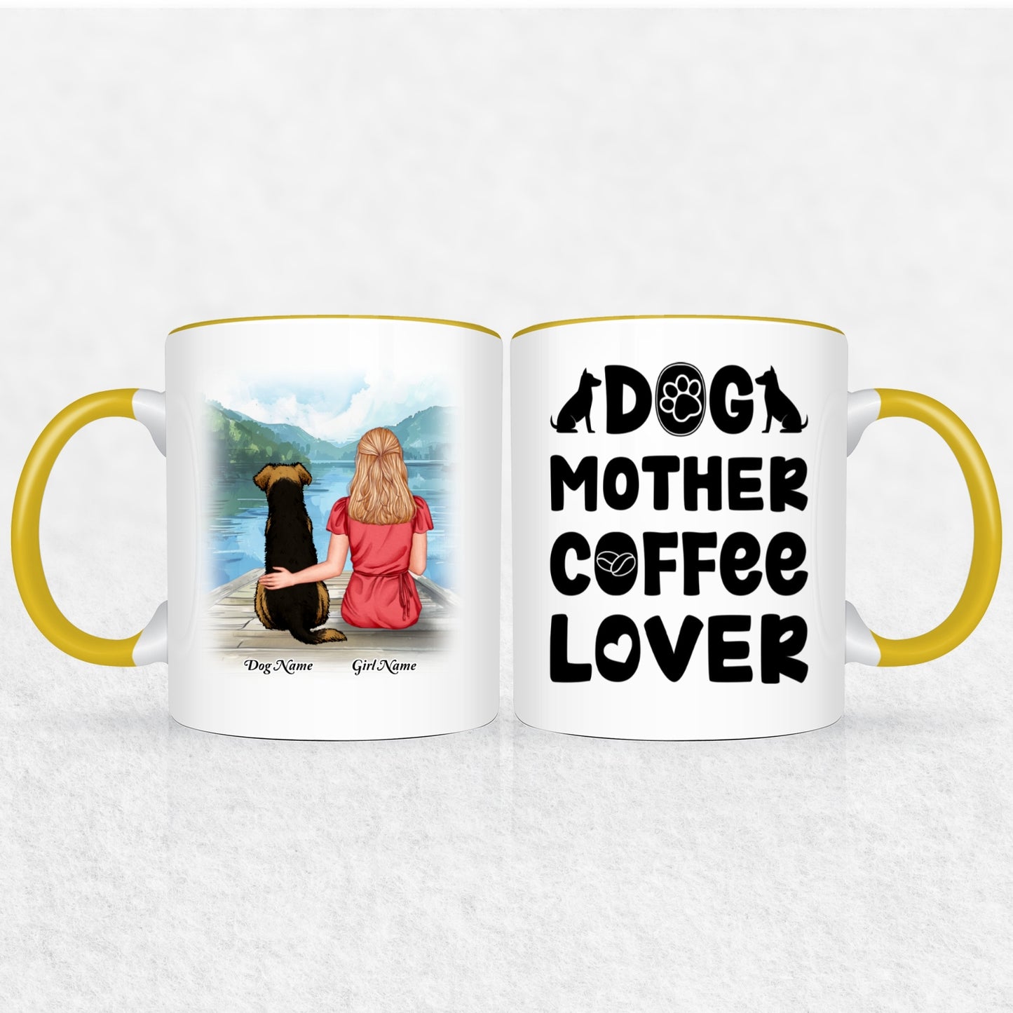 Personalized Mug Gift For Dog Mom - 30 Plus Dog Mom Gift Designs 9 Mug Colors