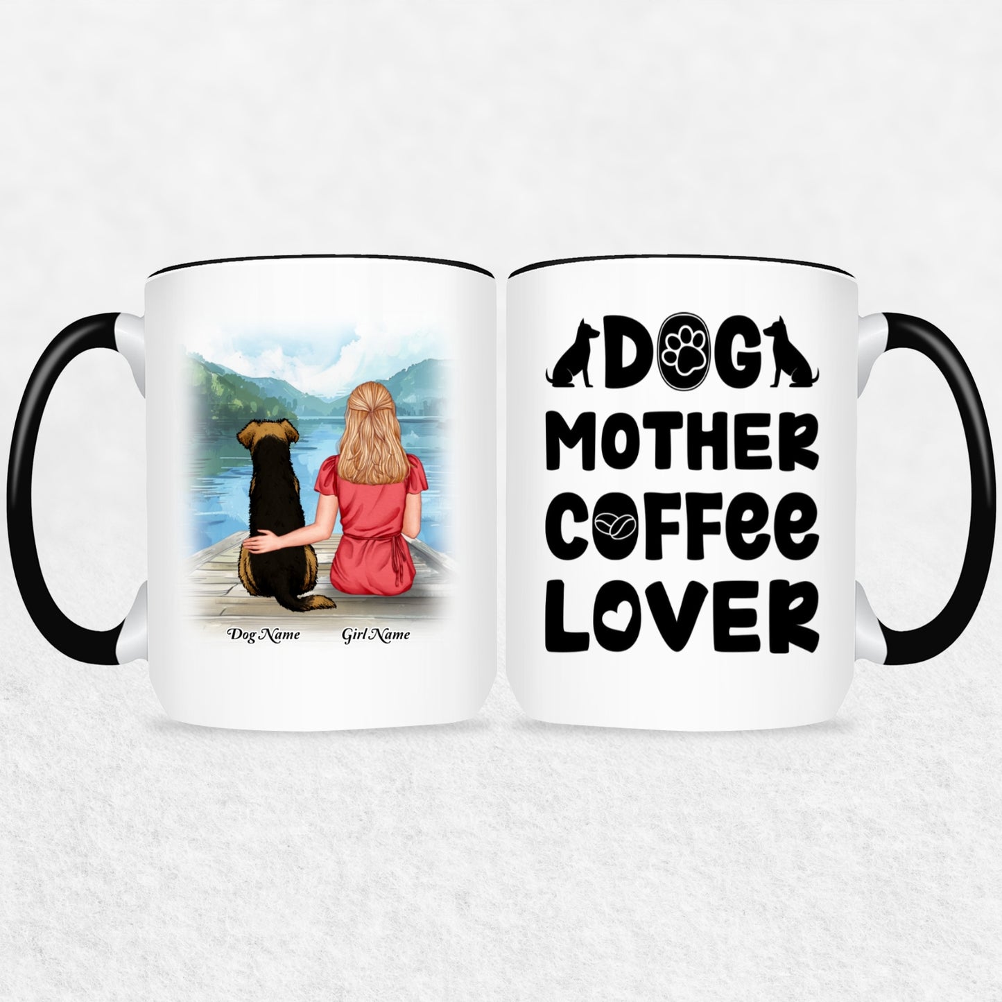 Personalized Mug Gift For Dog Mom - 30 Plus Dog Mom Gift Designs 9 Mug Colors