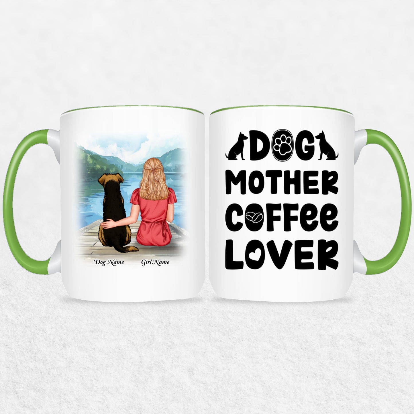 Personalized Mug Gift For Dog Mom - 30 Plus Dog Mom Gift Designs 9 Mug Colors