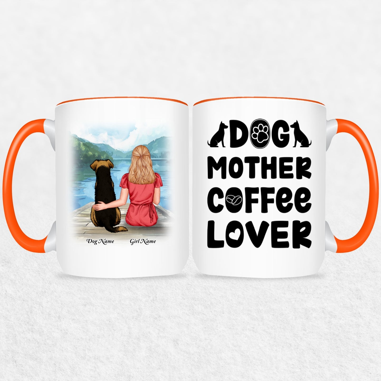 Personalized Mug Gift For Dog Mom - 30 Plus Dog Mom Gift Designs 9 Mug Colors