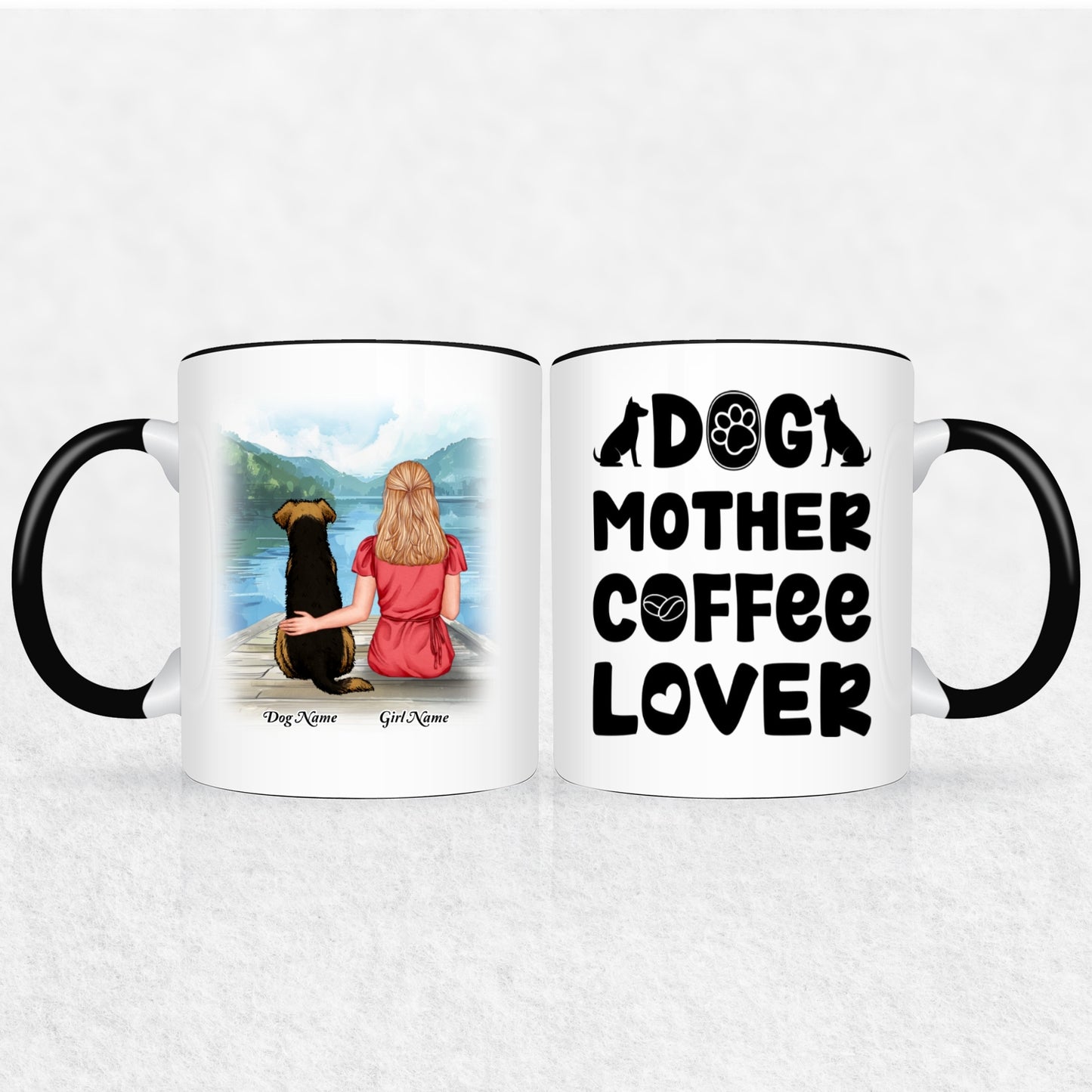 Personalized Mug Gift For Dog Mom - 30 Plus Dog Mom Gift Designs 9 Mug Colors