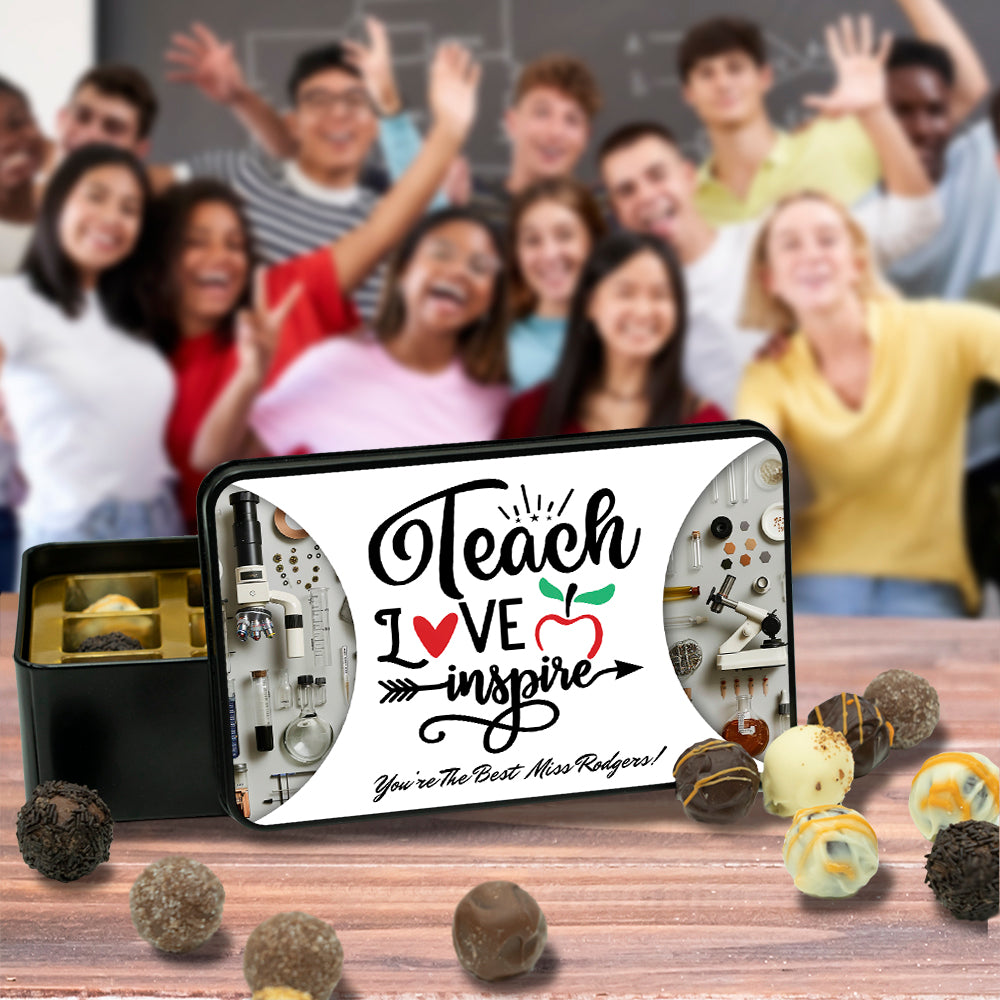 Gifts For Teacher - Personalized Keepsake Tin Of Chocolates