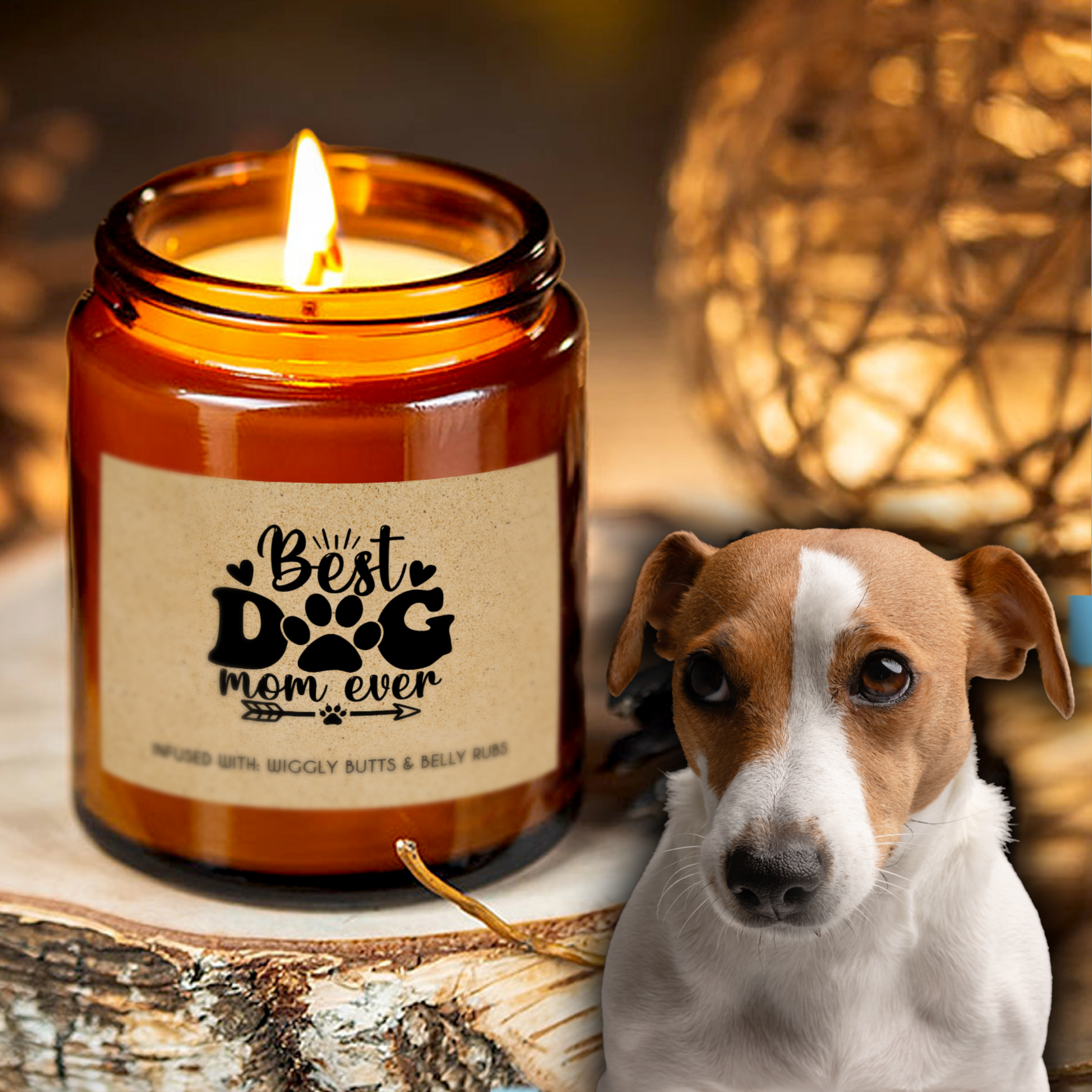 Gifts For Pets - Best Dog Mom Ever - Candle Jar With Lid