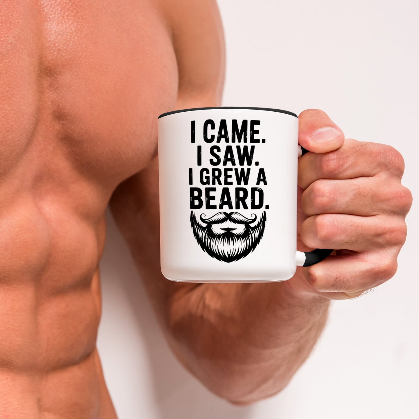 Gifts For Men - I Came I Saw I Grew A Beard - Mugs 2 Tone & White