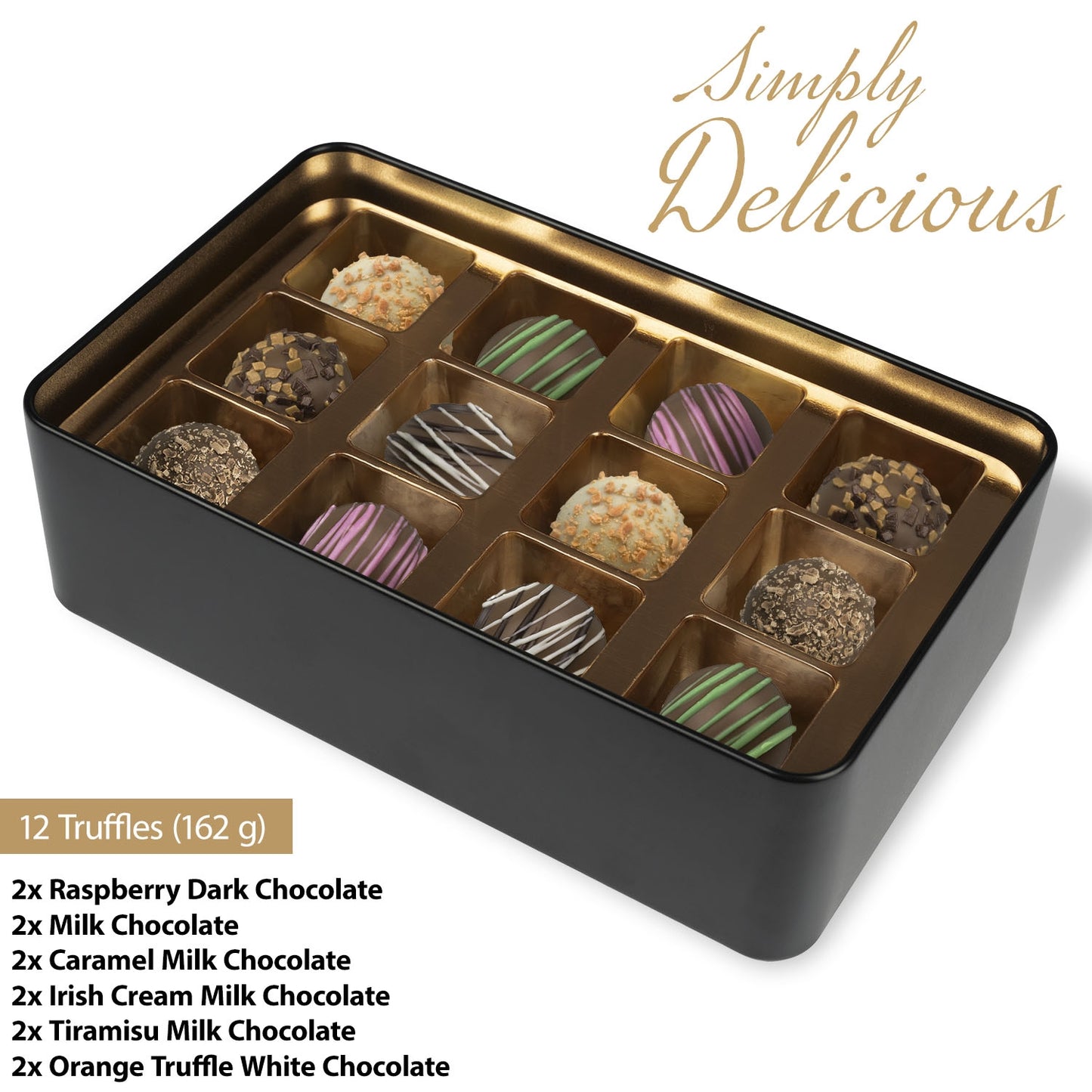 Birthday Gift For Daughter - Personalized Keepsake Tin of 12 Handmade Chocolates