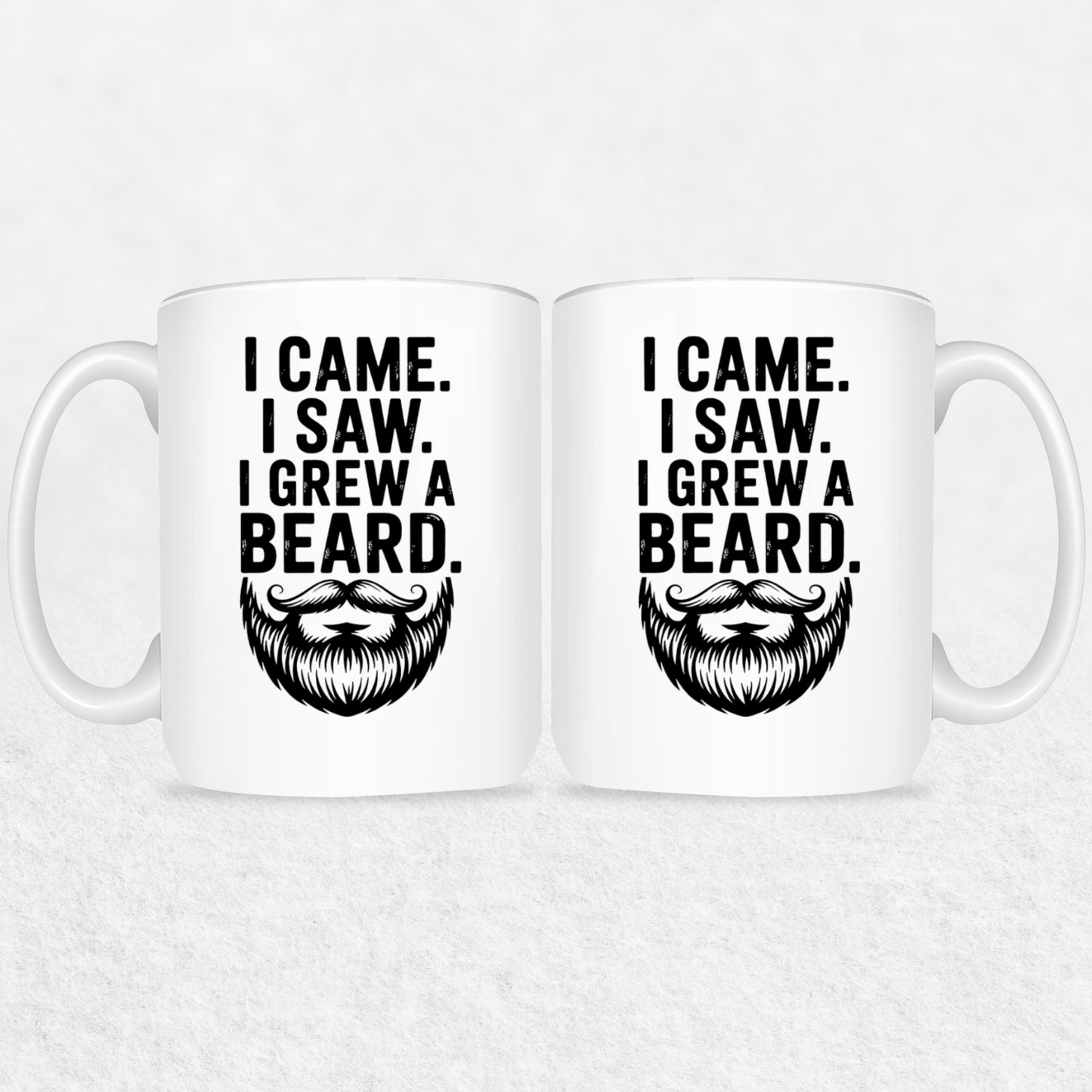 Gifts For Men - I Came I Saw I Grew A Beard - Mugs 2 Tone & White