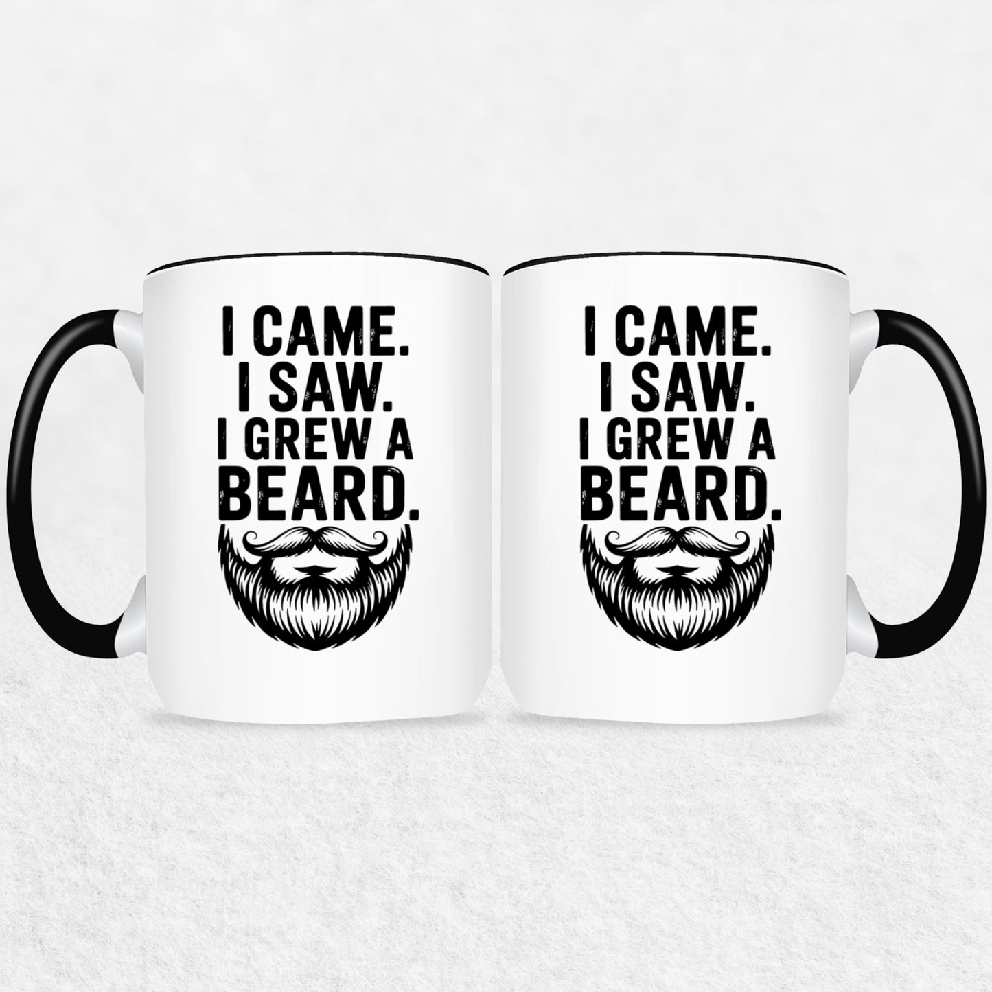 Gifts For Men - I Came I Saw I Grew A Beard - Mugs 2 Tone & White