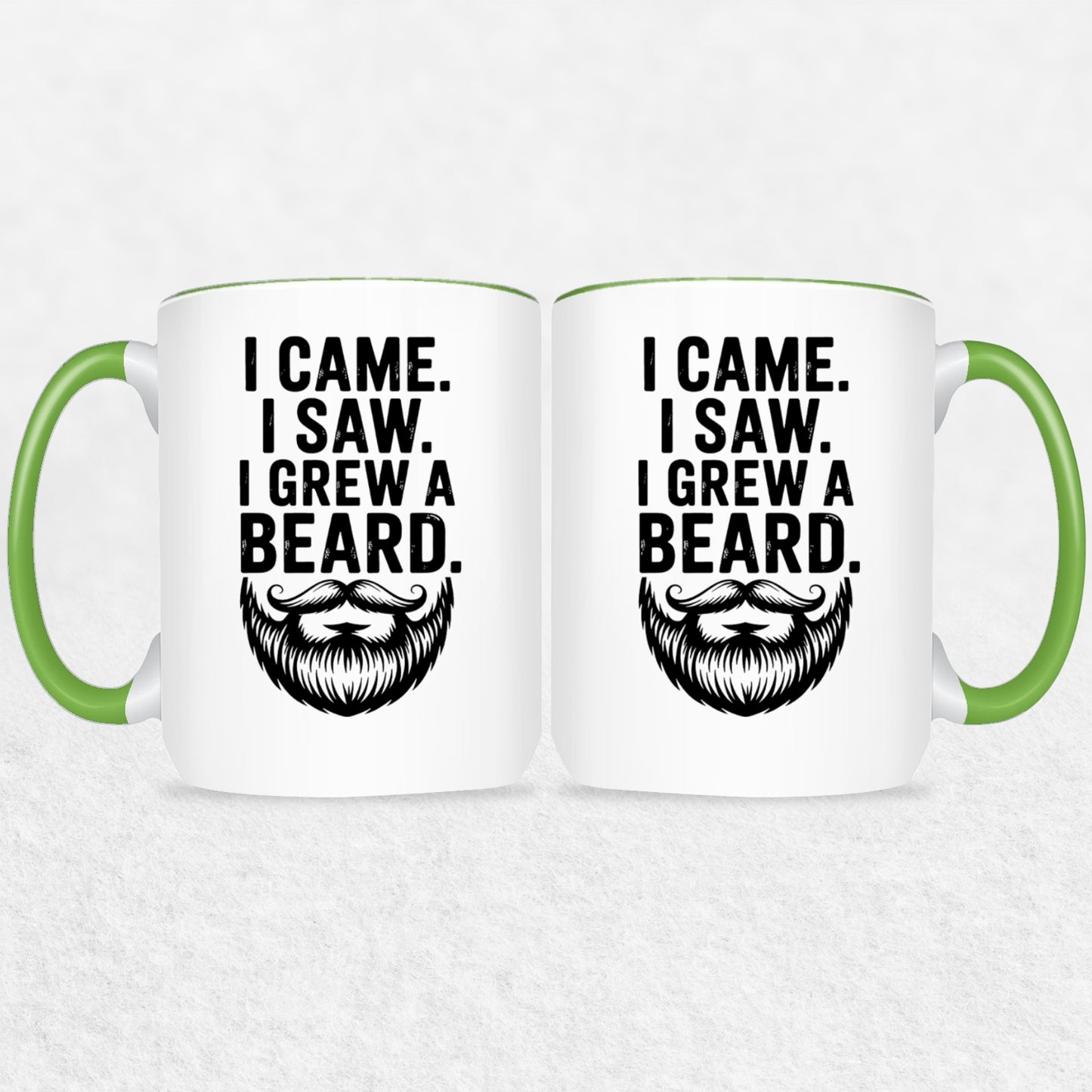 Gifts For Men - I Came I Saw I Grew A Beard - Mugs 2 Tone & White
