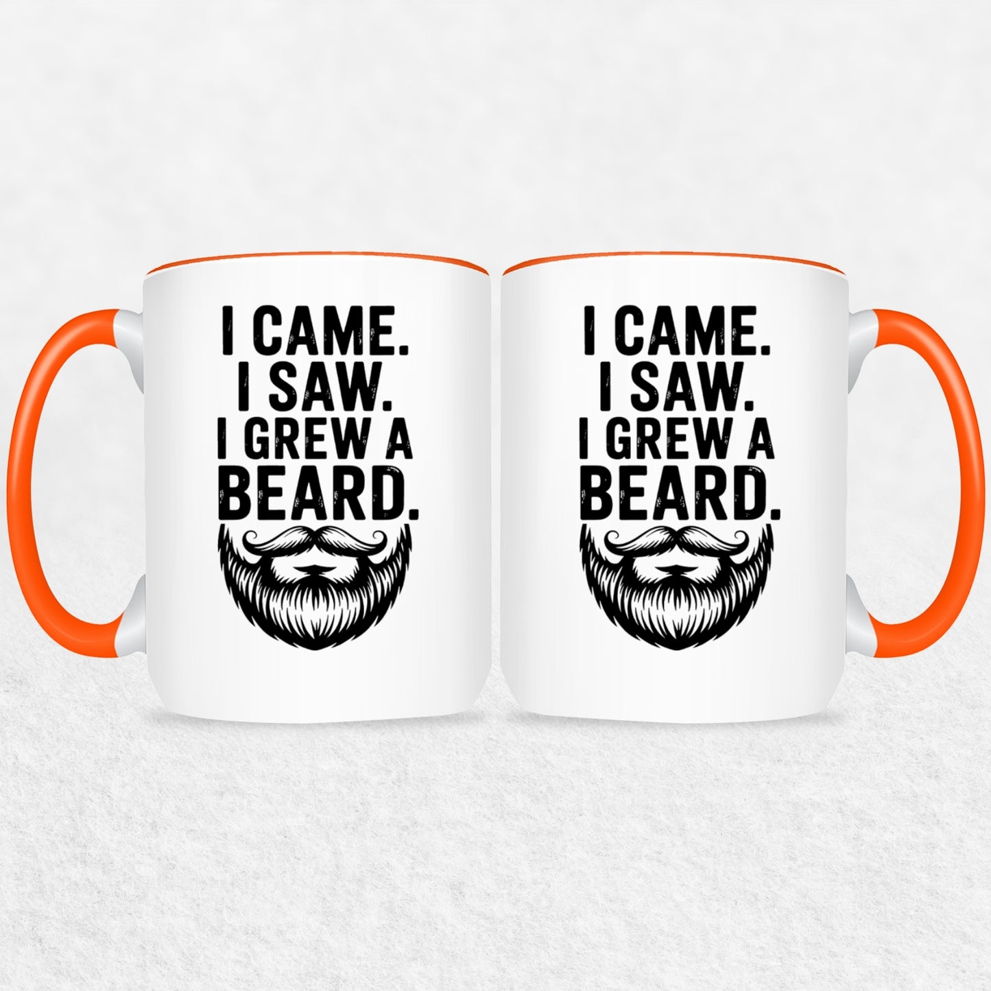Gifts For Men - I Came I Saw I Grew A Beard - Mugs 2 Tone & White