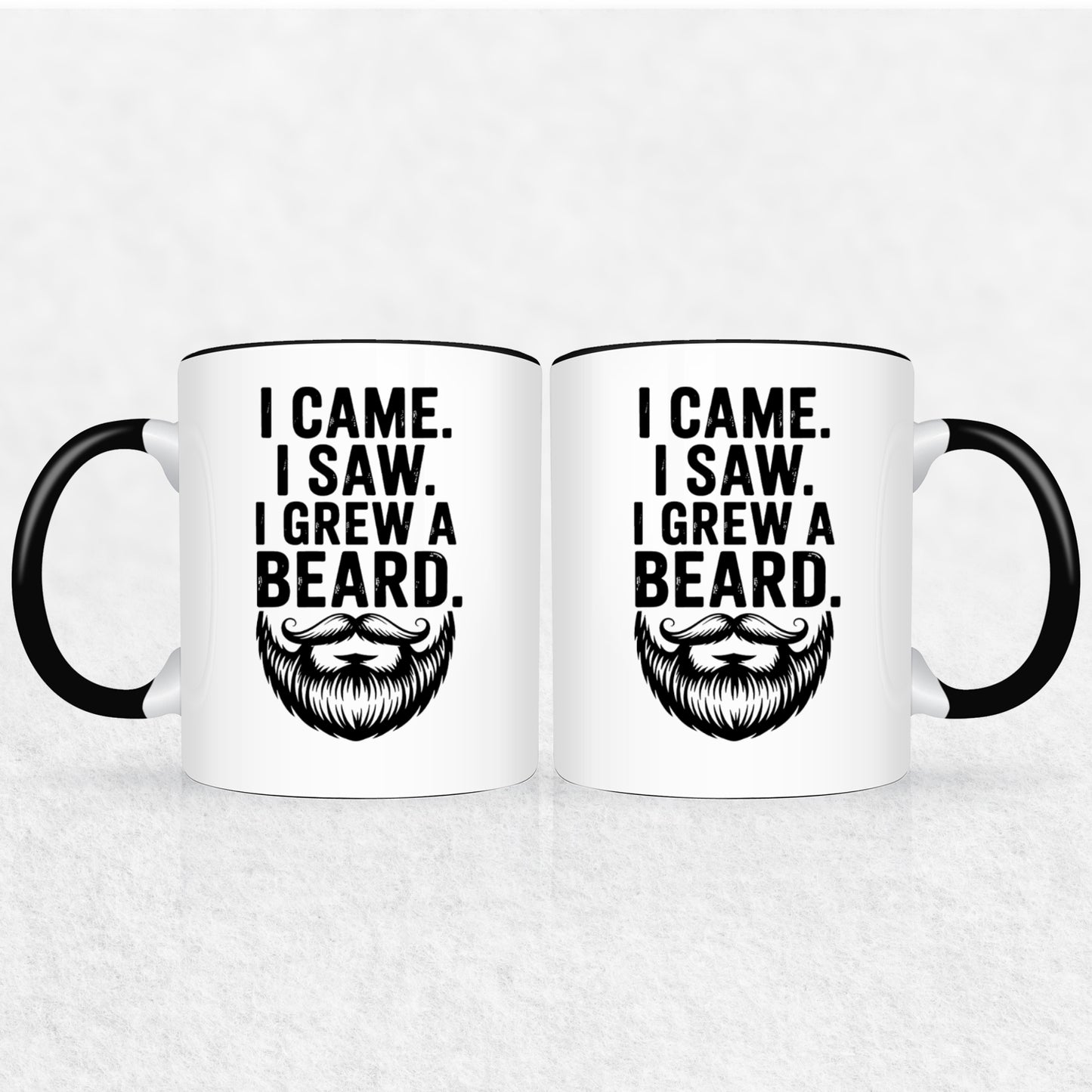 Gifts For Men - I Came I Saw I Grew A Beard - Mugs 2 Tone & White