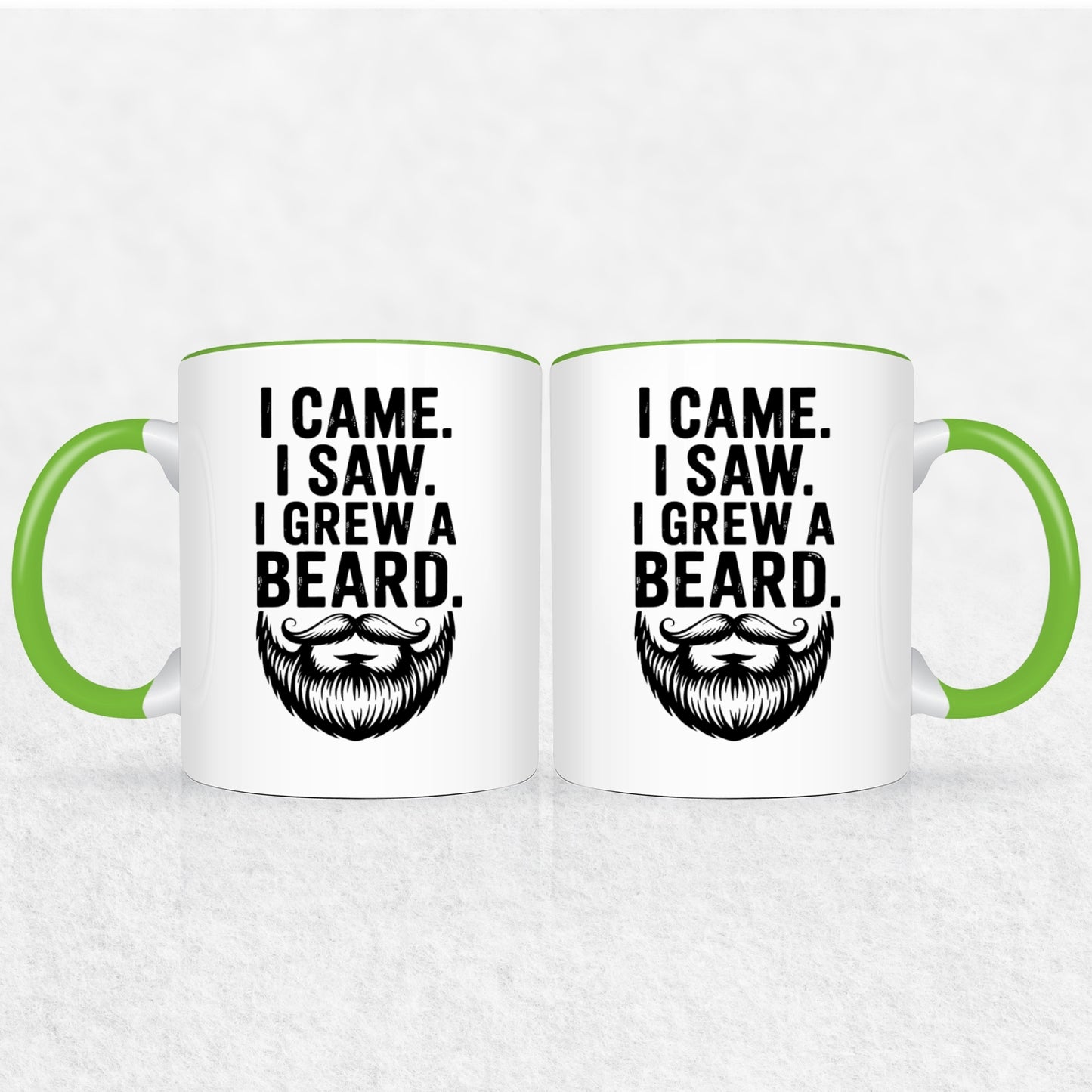 Gifts For Men - I Came I Saw I Grew A Beard - Mugs 2 Tone & White