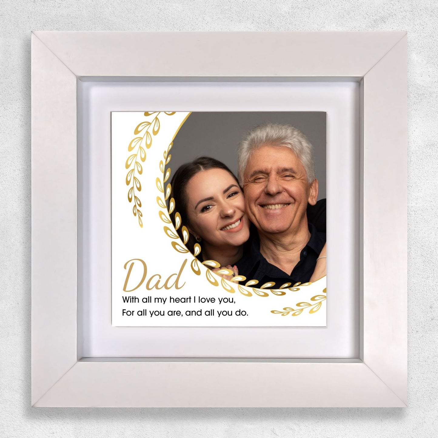 Gifts For Dad - With All My Heart I Love You - Framed Ceramic Tile
